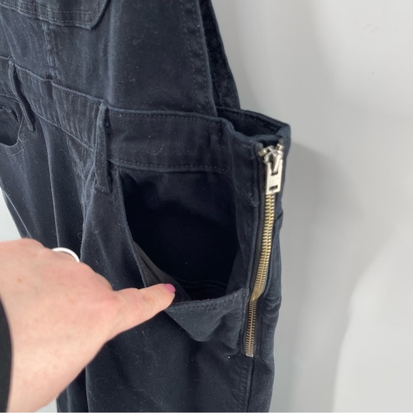 Levi's High Waist Straight Leg Black Overalls Size 30 - Picture 8 of 13